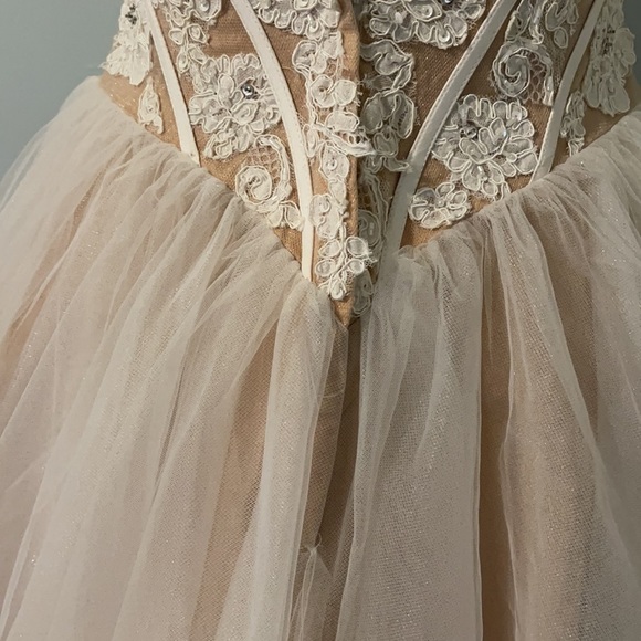 Sherri Hill Lace Appliqué Mini Cocktail Prom Pageant Bridal Wedding Party Dress - Picture 15 of 16